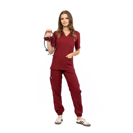 Bluzka medyczna SCRUBS MEDI TEDDY - TALLANTE MERLOT SCRUB